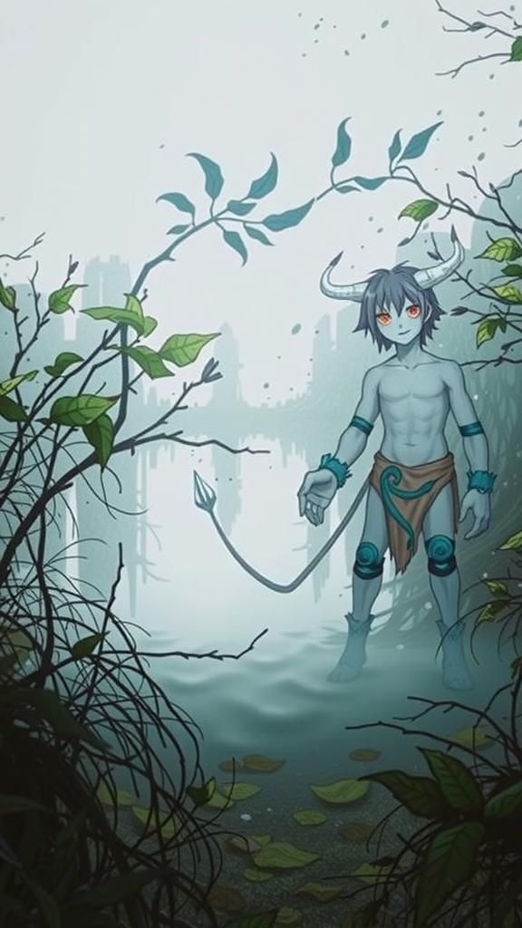 Mystical Demon Logan in Dark Fantasy Style