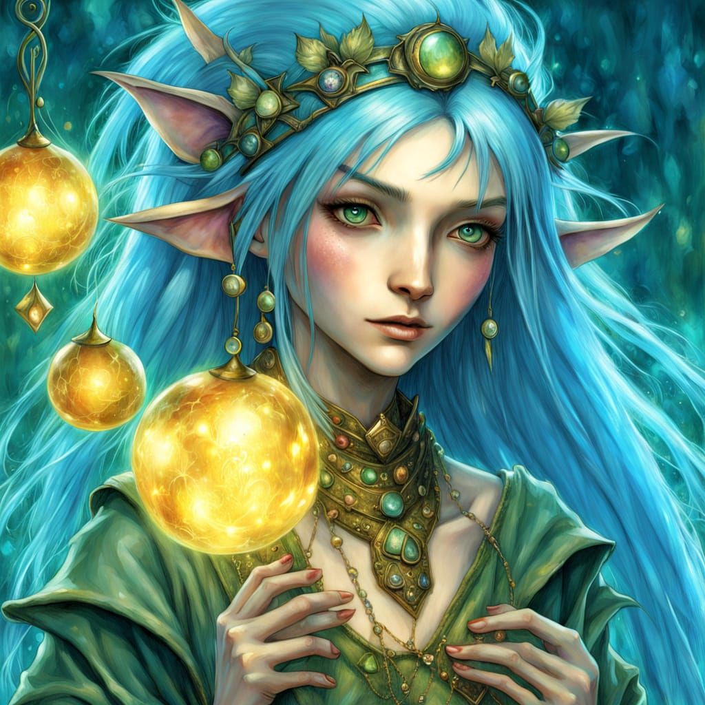 Magical Dark Nature Art in Brian Froud Style