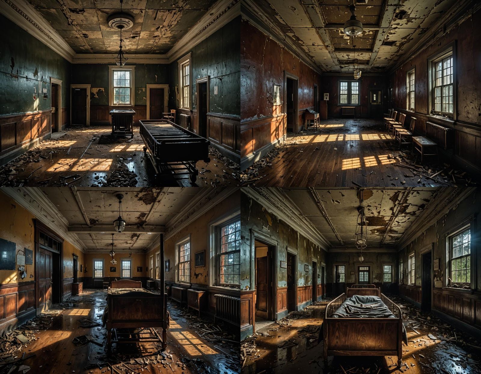 Macabre Hyperrealistic View Inside Medfield State Hospital