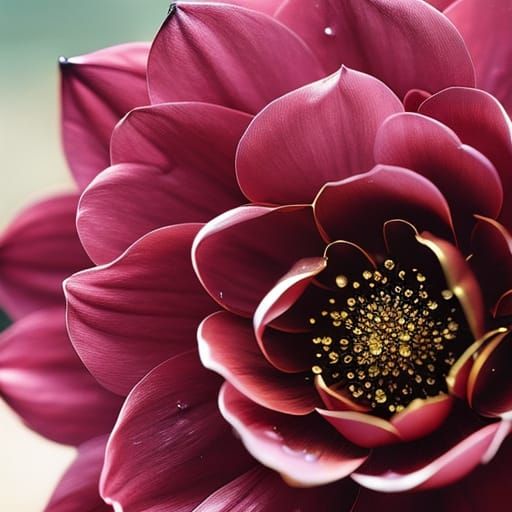 Photorealistic Camellia with Glowing Petals