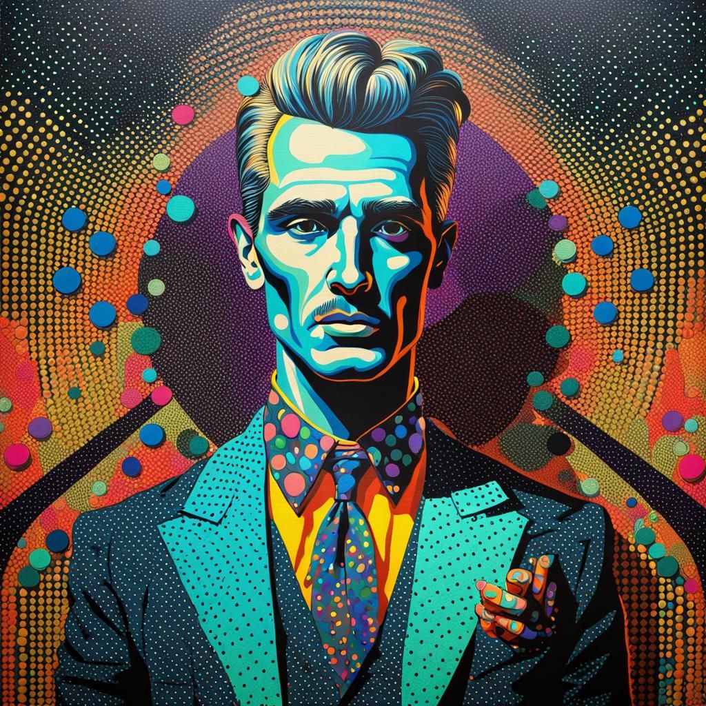 Pop Art Portrait of Vintage Fashionista