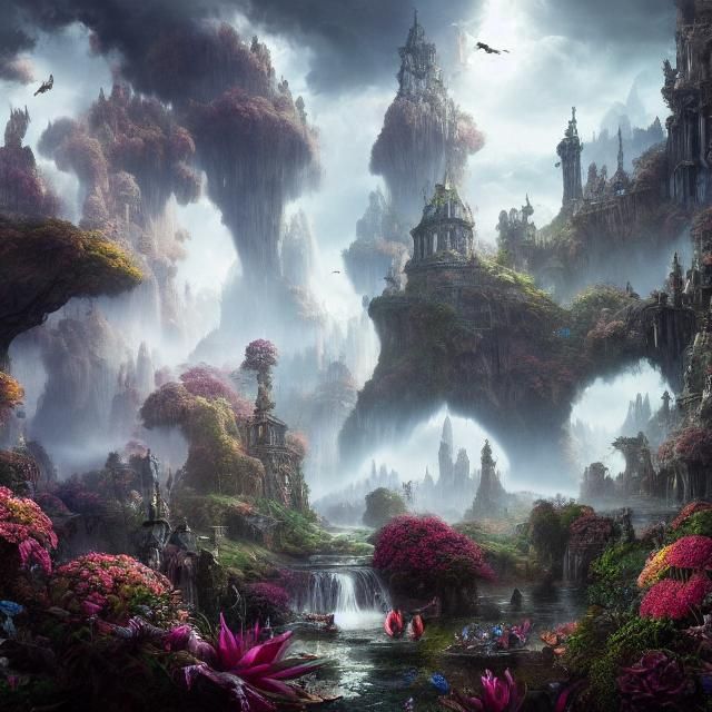 Epic Wonderland: A Maximalist Digital Painting