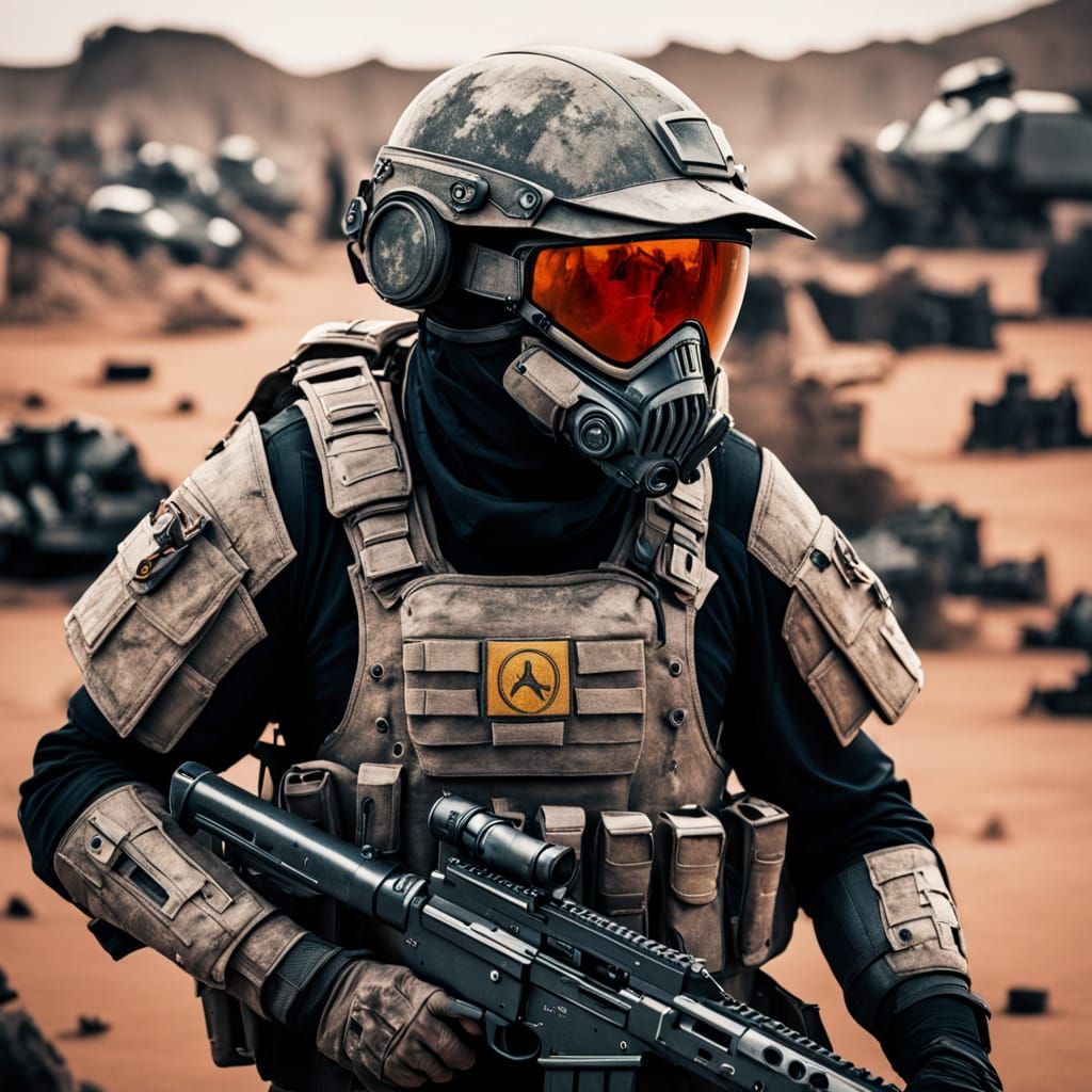 Dystopian Martian Battlefield