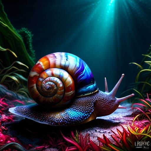 Intricate Snail Shell: Dark Fantasy Concept Art