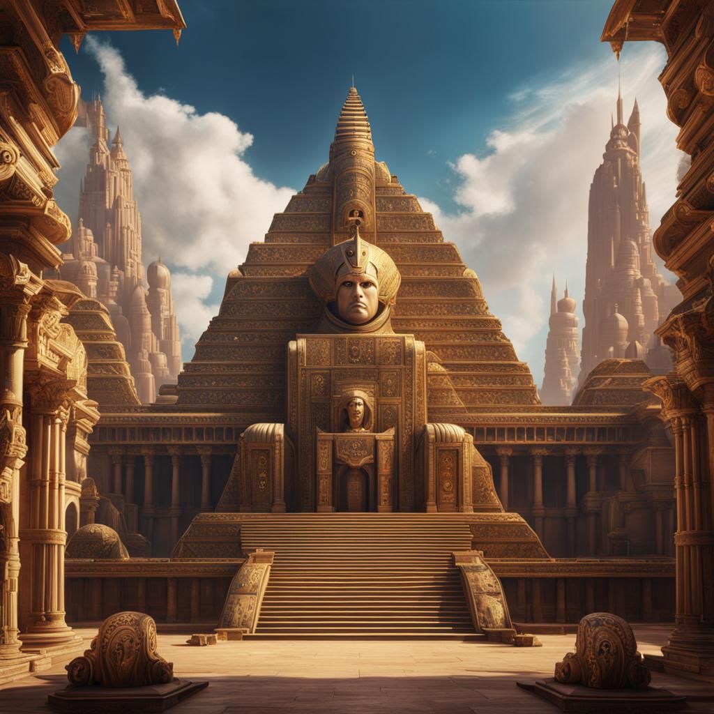 Baron Harkonnen Sphinx Palace: Detailed Matte Painting