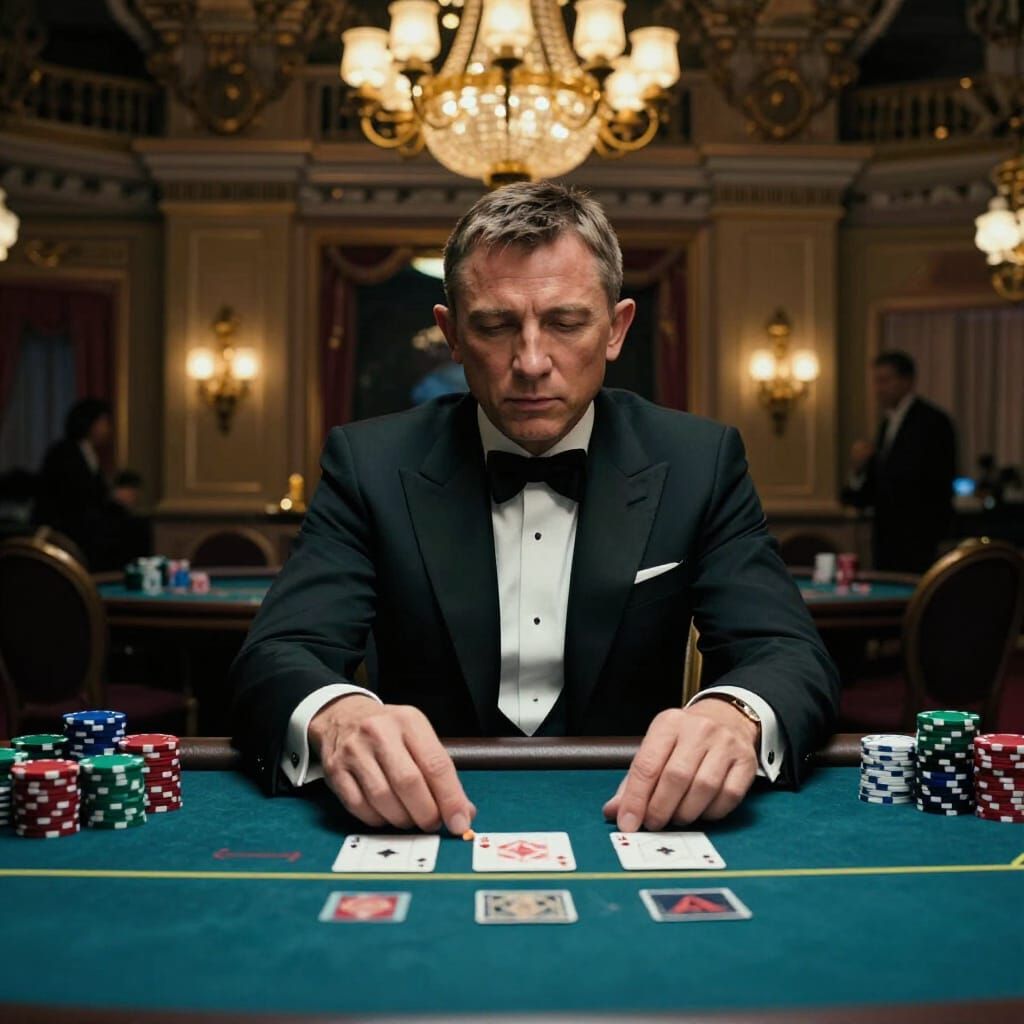 James Bond Plays High-Stakes Poker in Monte Carlo Casino