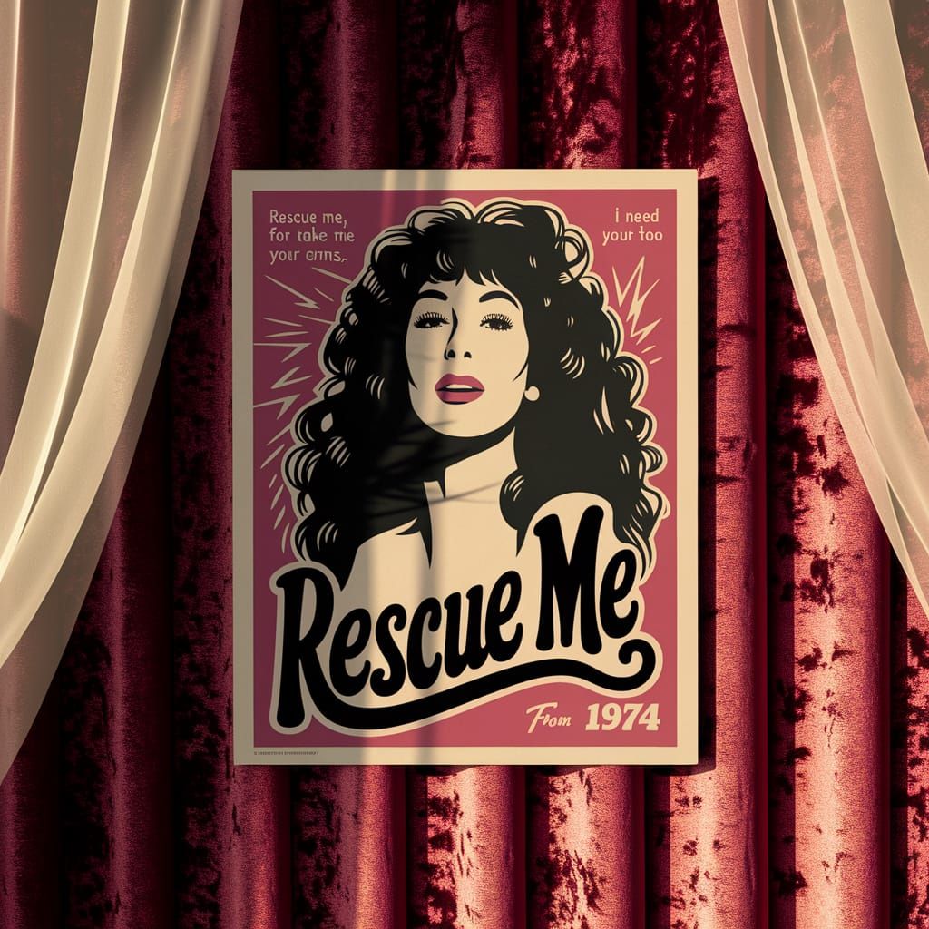 Vintage Cher "Rescue Me" Music Poster Photograph