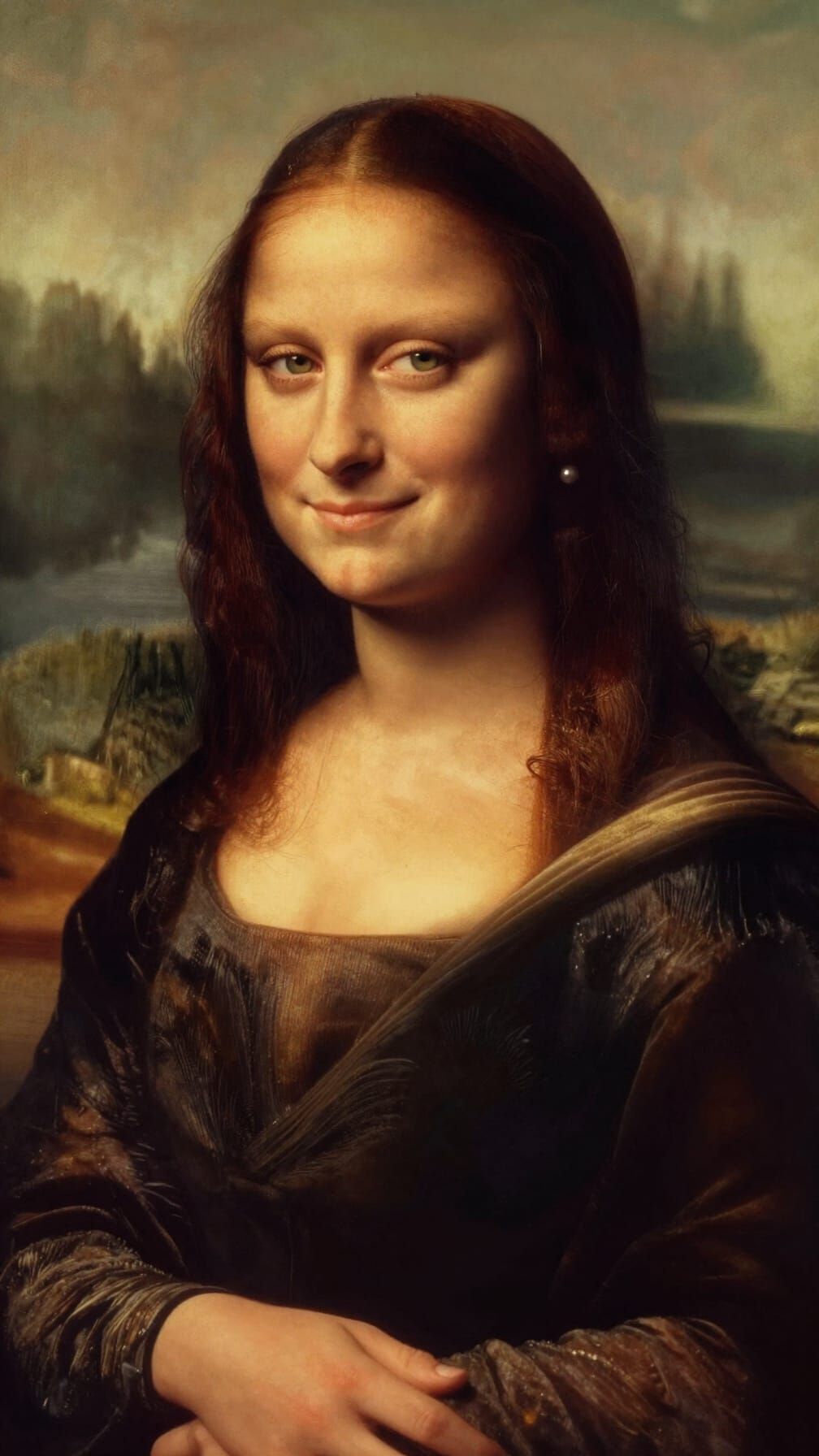 Elegant Woman's Enigmatic Portrait in Golden Hour Light