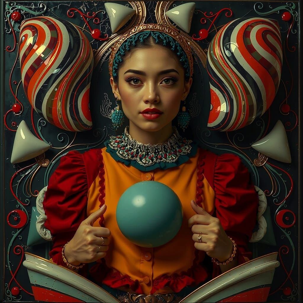 Abstract Gelato Colors Swirling in Bold Stripes