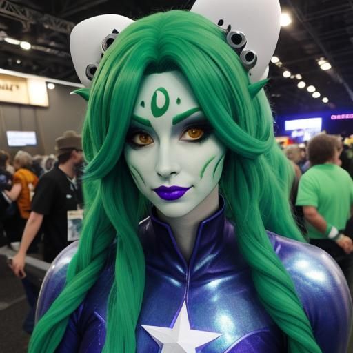 Cosplayer as Haunting Helix in Radiant Beauty