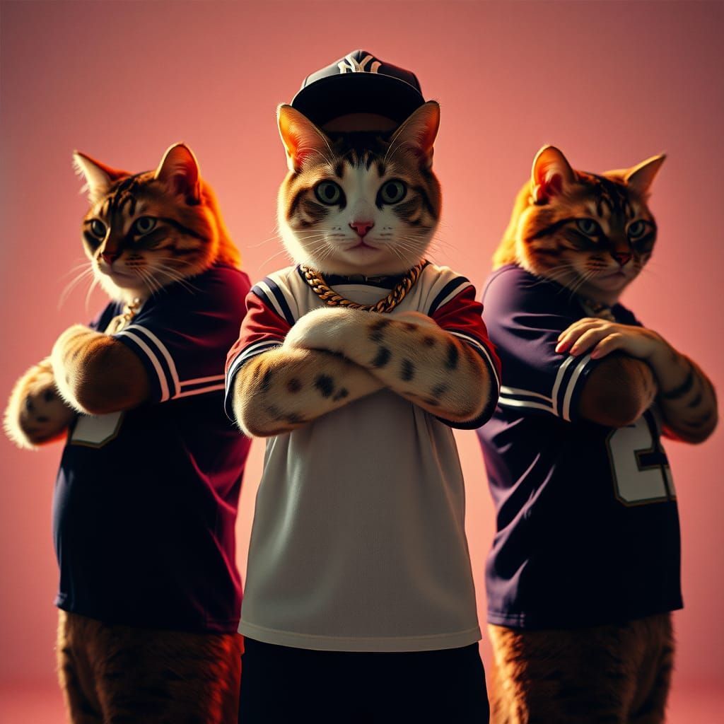 Hip Hop Cats Rap Group Photo