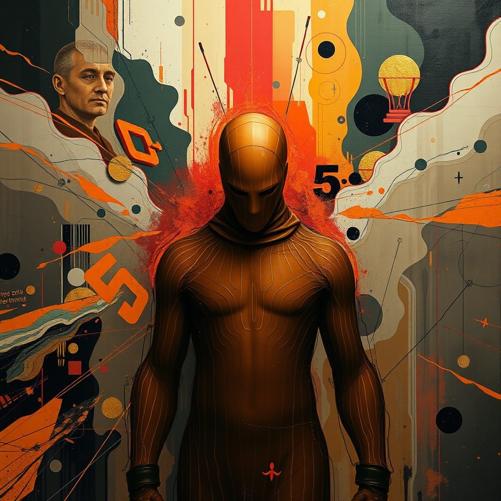 Cyberpunk Figure in Futuristic Aesthetic