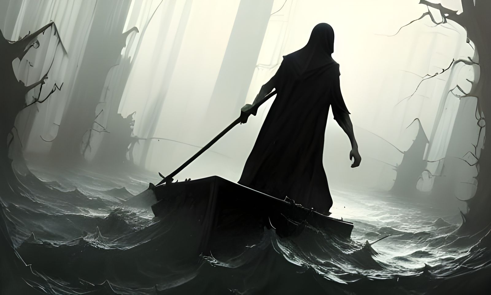 Charon, Ferryman of the Styx: Dark Fantasy Art