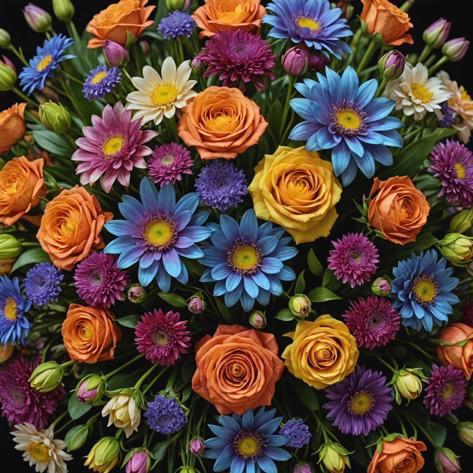 Elaborate Floral Bouquet in High Definition