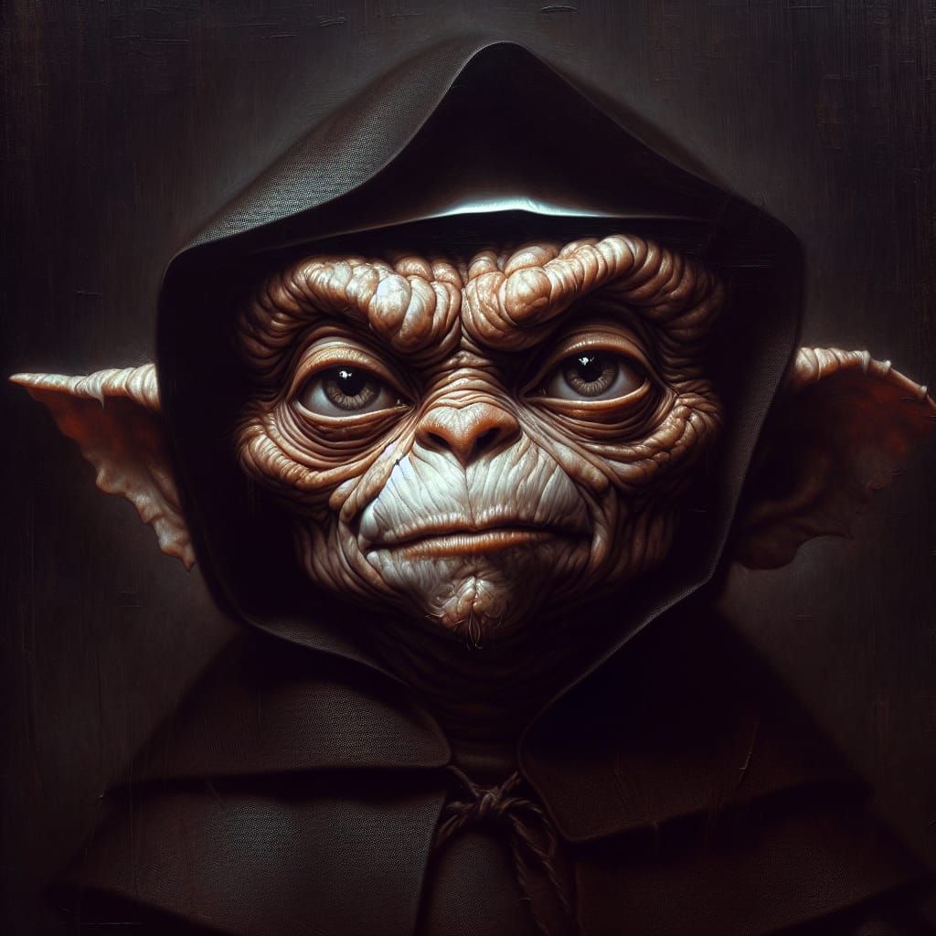 Gothic Monk Gremlin in Renaissance Style