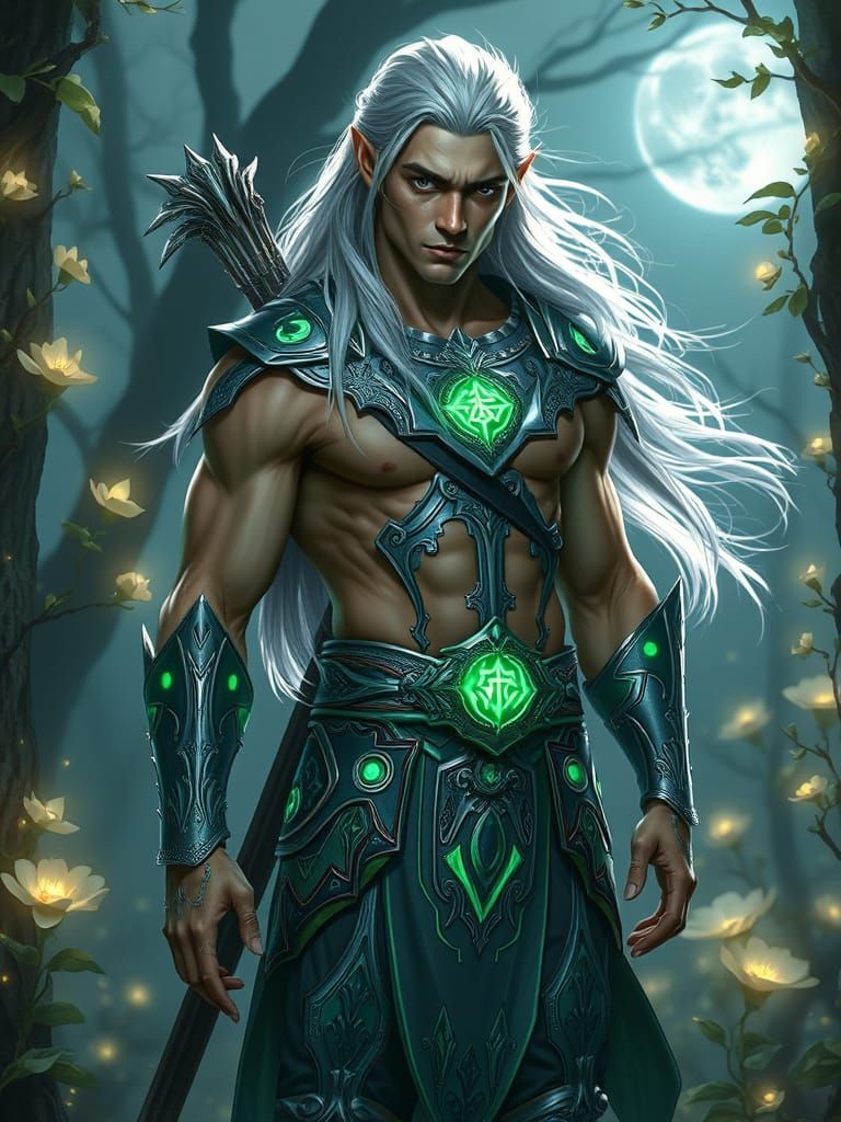 Ethereal Elf Warrior in High Fantasy Armor
