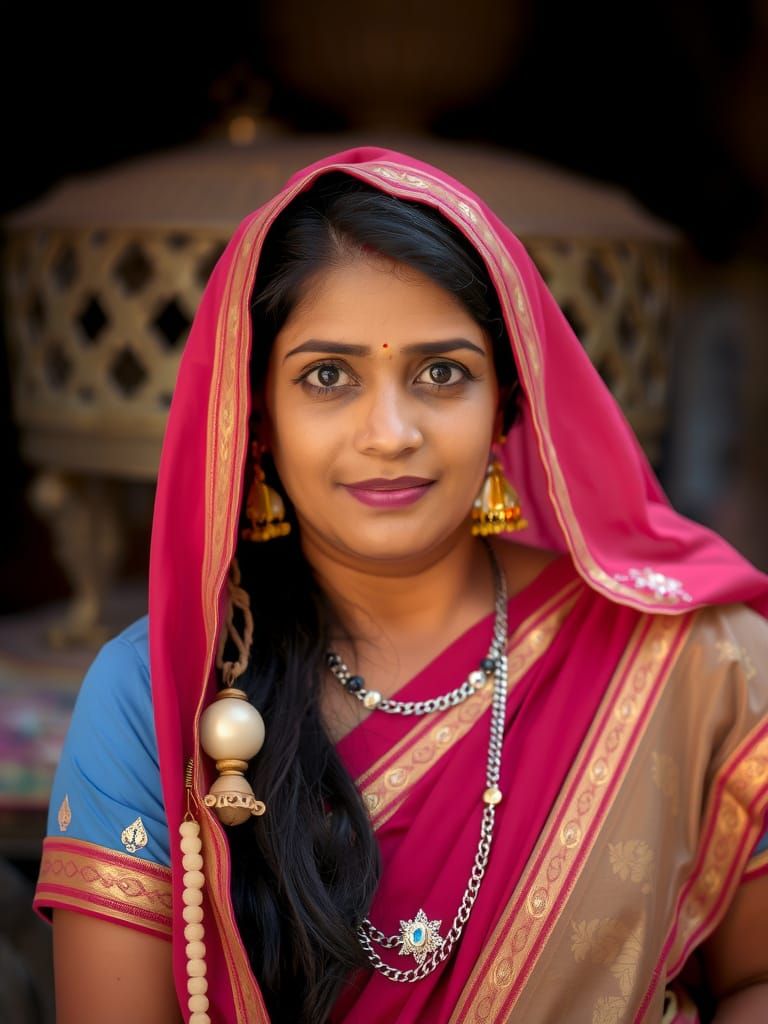 Photographic Portrait of an Indian Woman