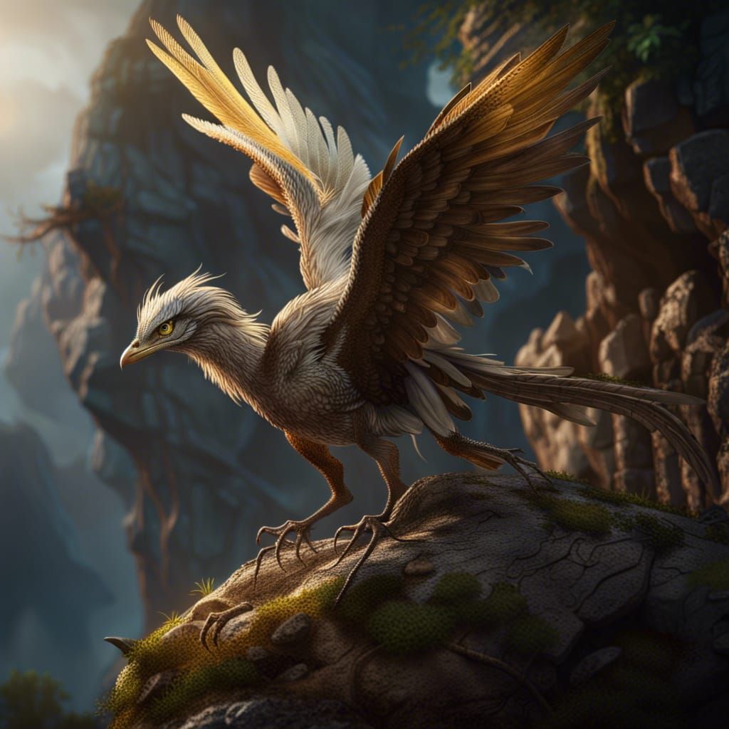 Archaeopteryx Family Portrait in Hyperrealistic Detail