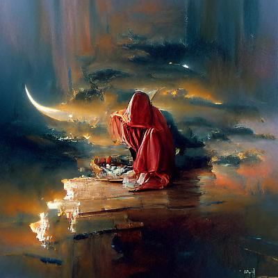 Temptation: An Oil Painting of Faith and Deceit
