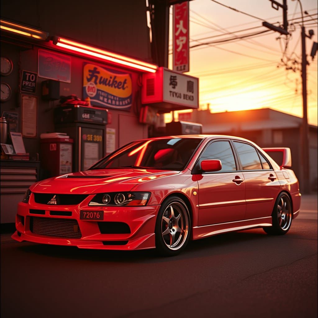 Mitsubishi Lancer EVO 6 in Retro Tokyo Workshop
