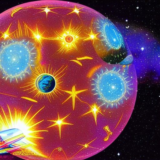 Holographic Astral Cosmic Illustration of Solar Maximum 24