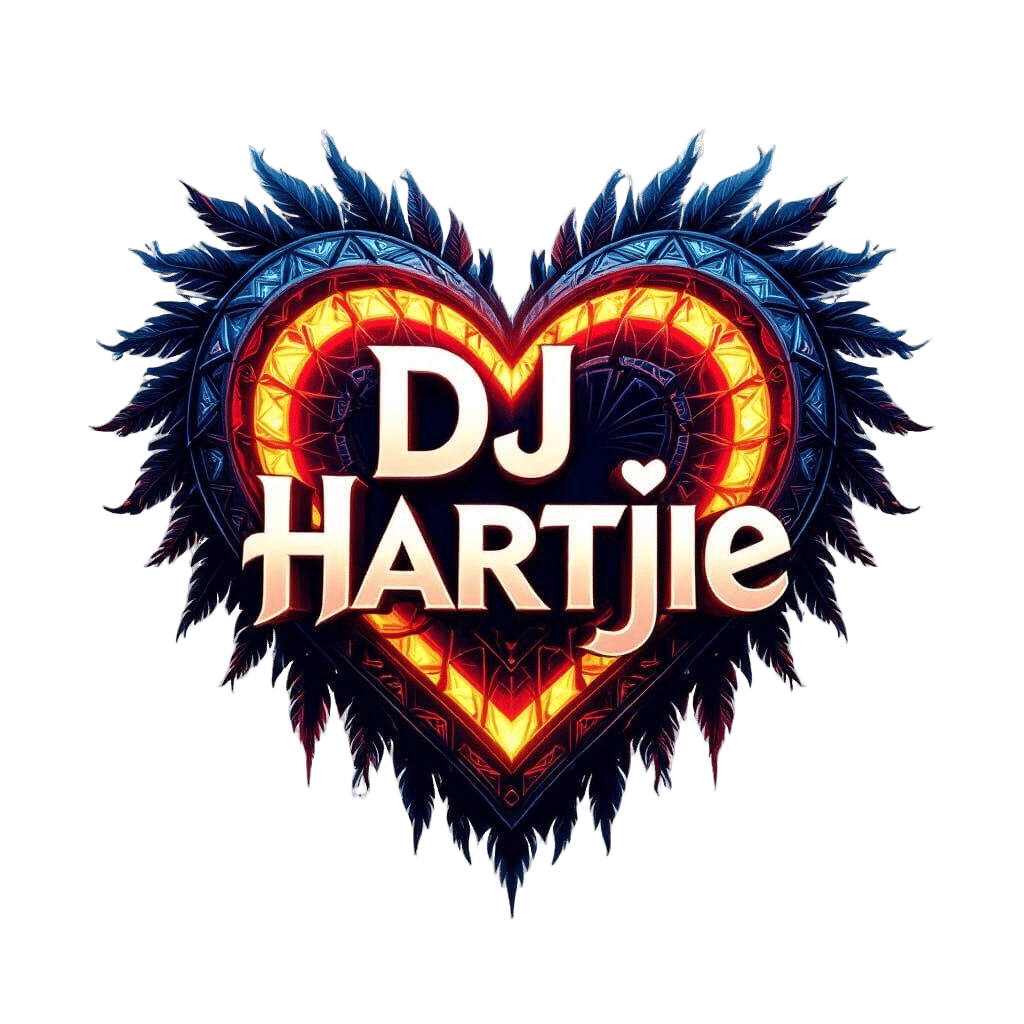 Tribal Heart with 'DJ Hartjie' in 3D on Black