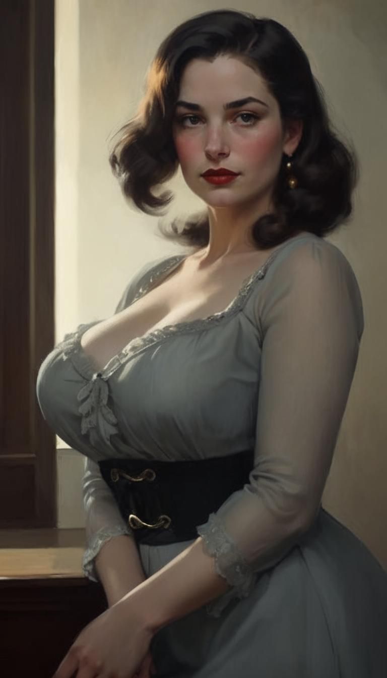 Film Noir Portrait of a Beautiful Woman