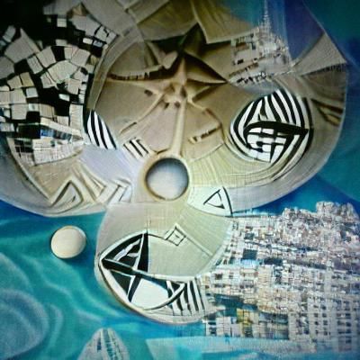 Art Deco Starscape: Circles and Triangles in Motion