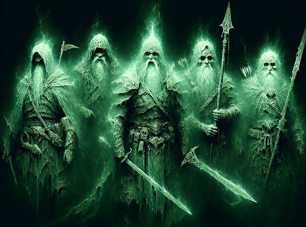 Ethereal Spectral Warriors of Ancient Battles