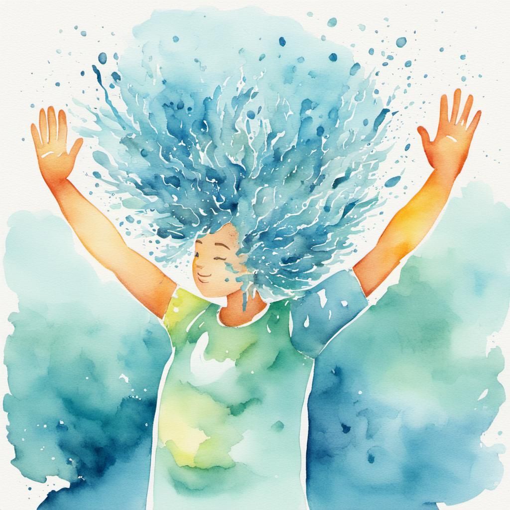 "I Am Strong" Watercolor Affirmation Illustration