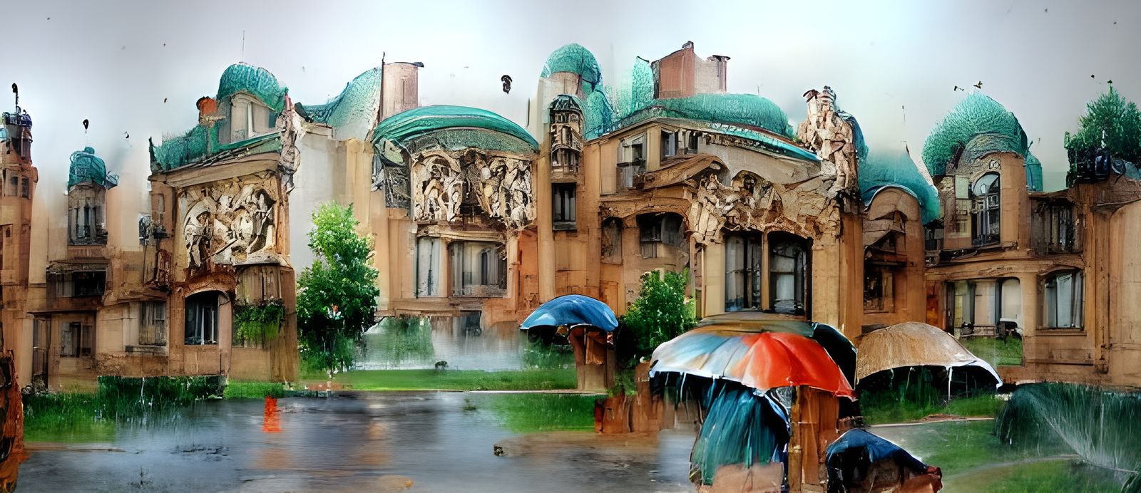 Paris Museum in the Rain