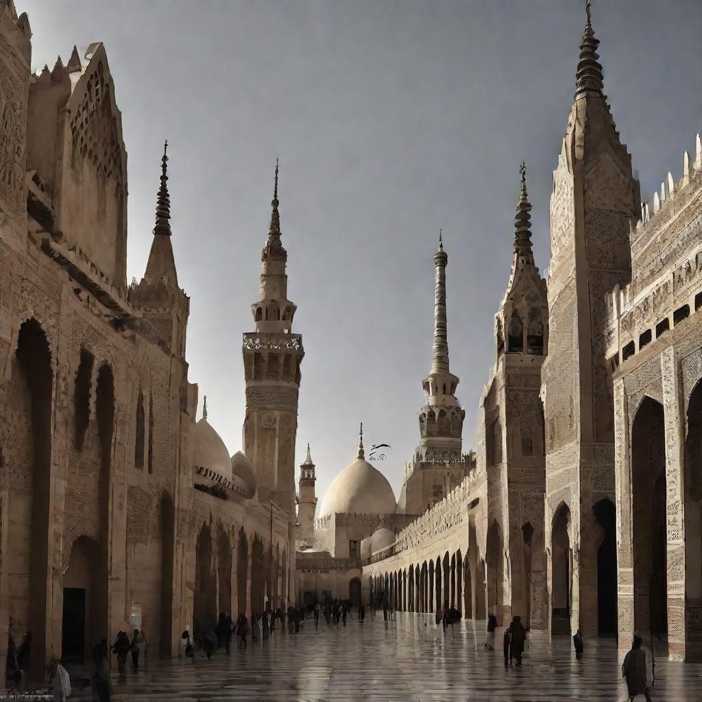 The Spires of Medina: An AI Rendition