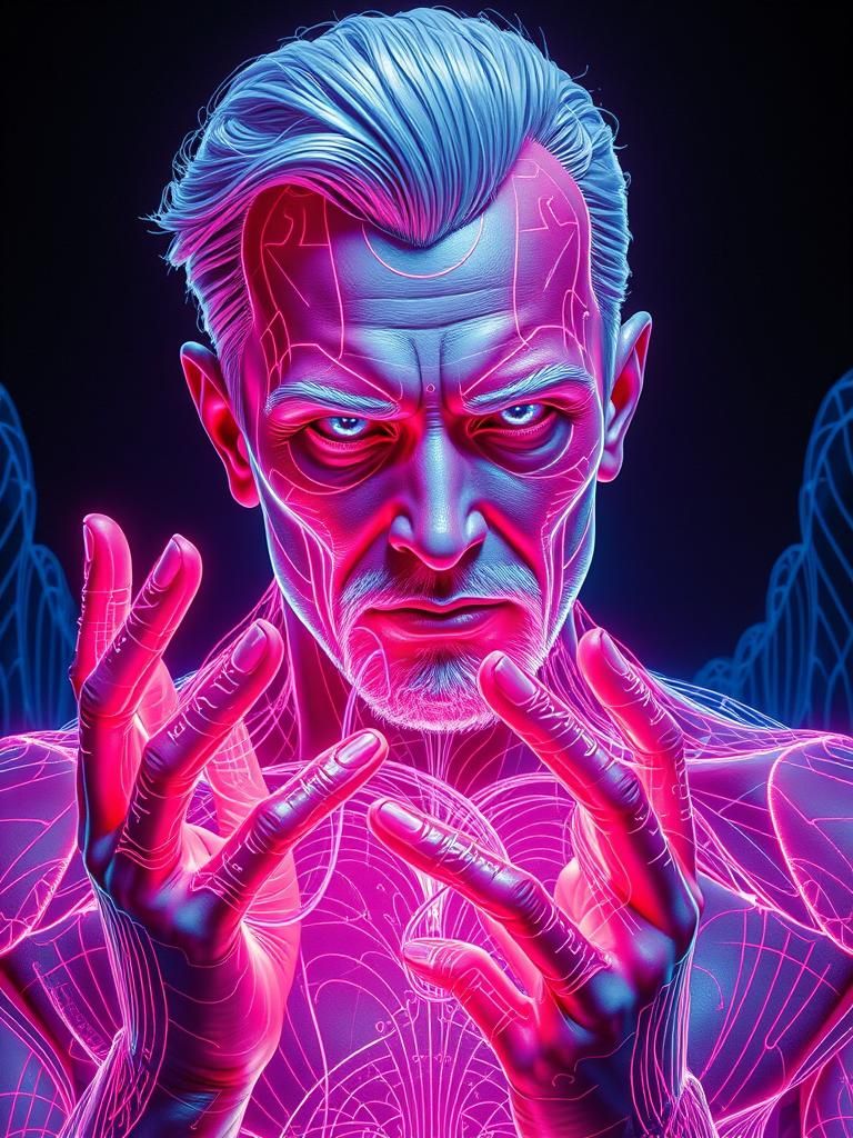 Futuristic Biometric Engineer as Sorayama Artwork