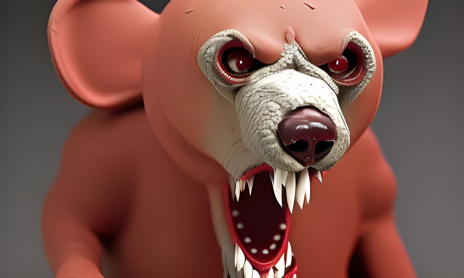 Demonic Hairless Bear Puppet