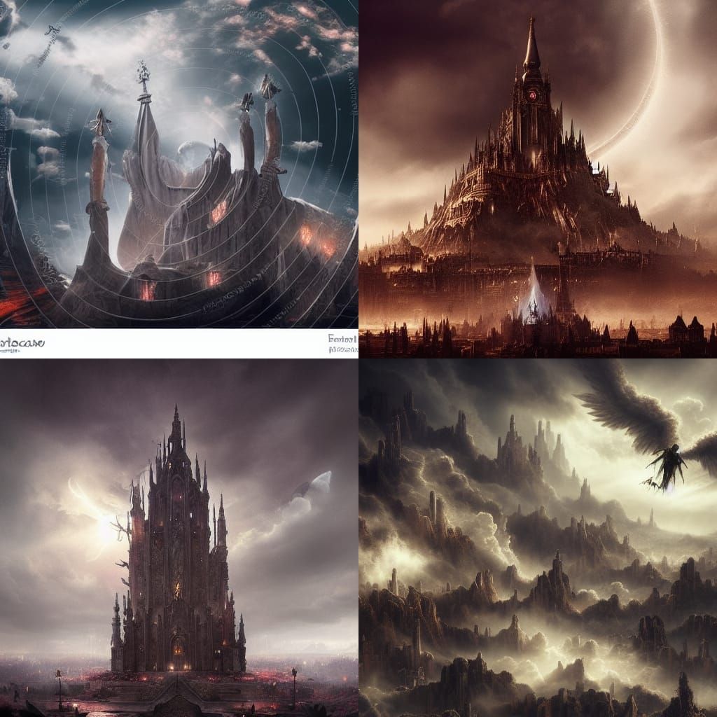 Epic Sky Kingdom of Angels and Darkness