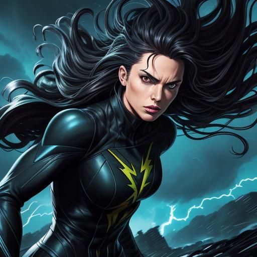 Woman Versus Storm: Vivid Comic Book Art