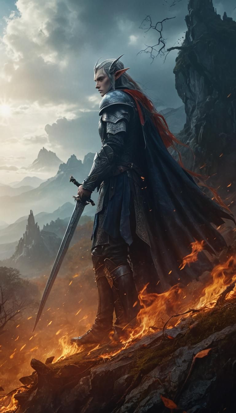 Warrior Elf of Lorien in Elven Armor