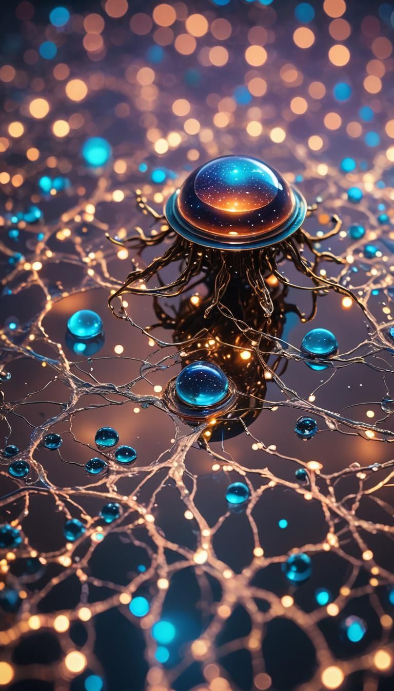 Bioluminescent Neon Object in Macro Photography