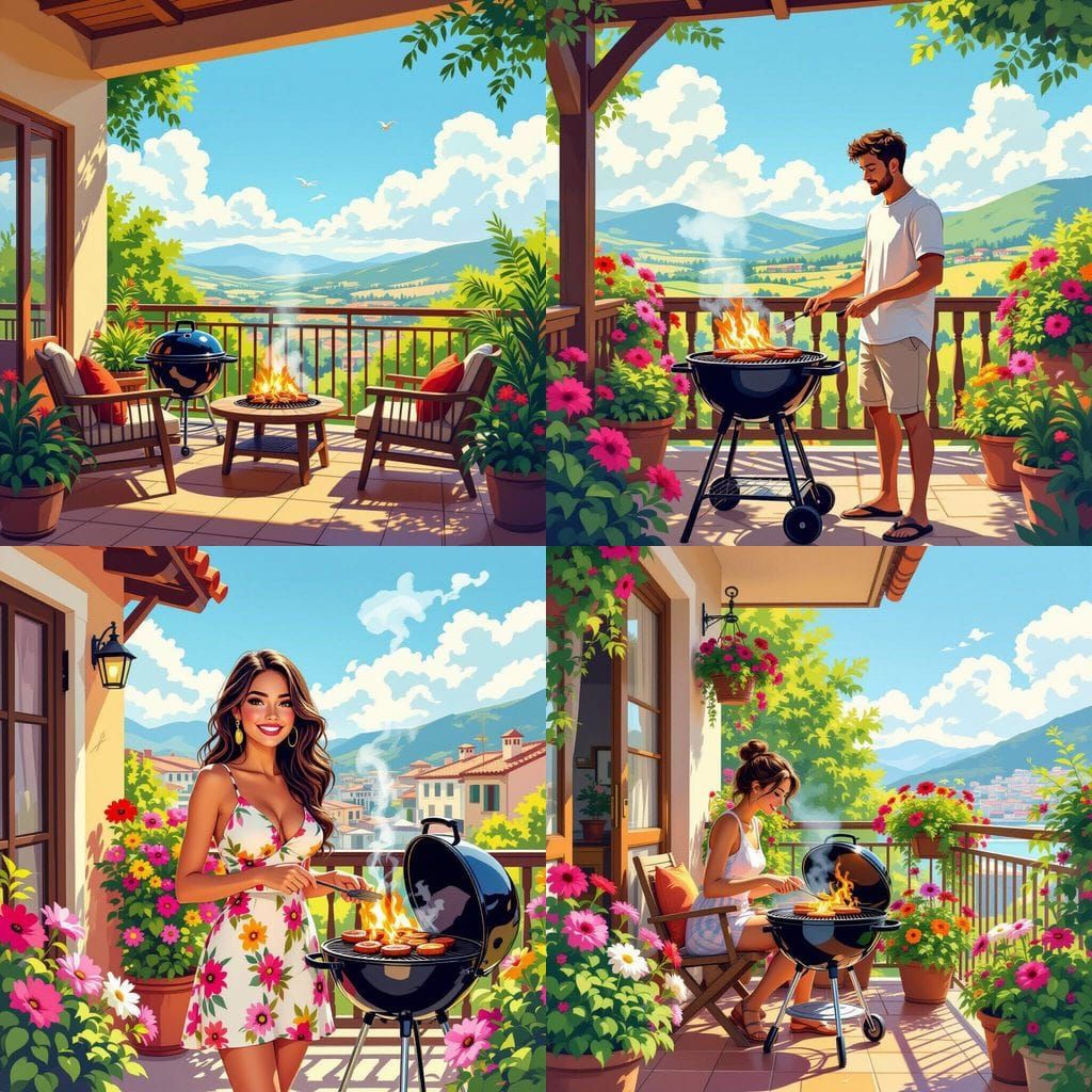 Balcony BBQ: Album Art for Bandarook's Summer Song