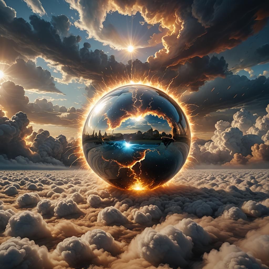 Gigantic Magic 8 Ball in Upper Atmosphere