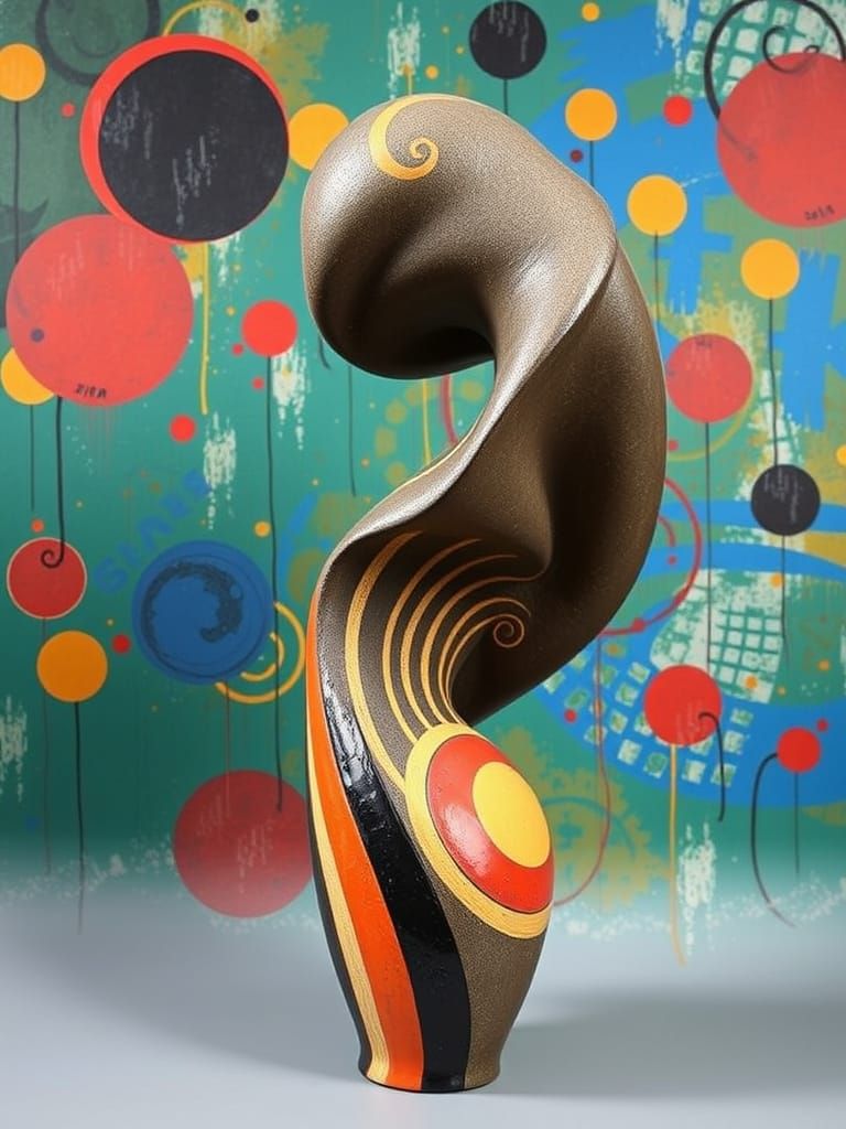 Abstract Clay Sculpture