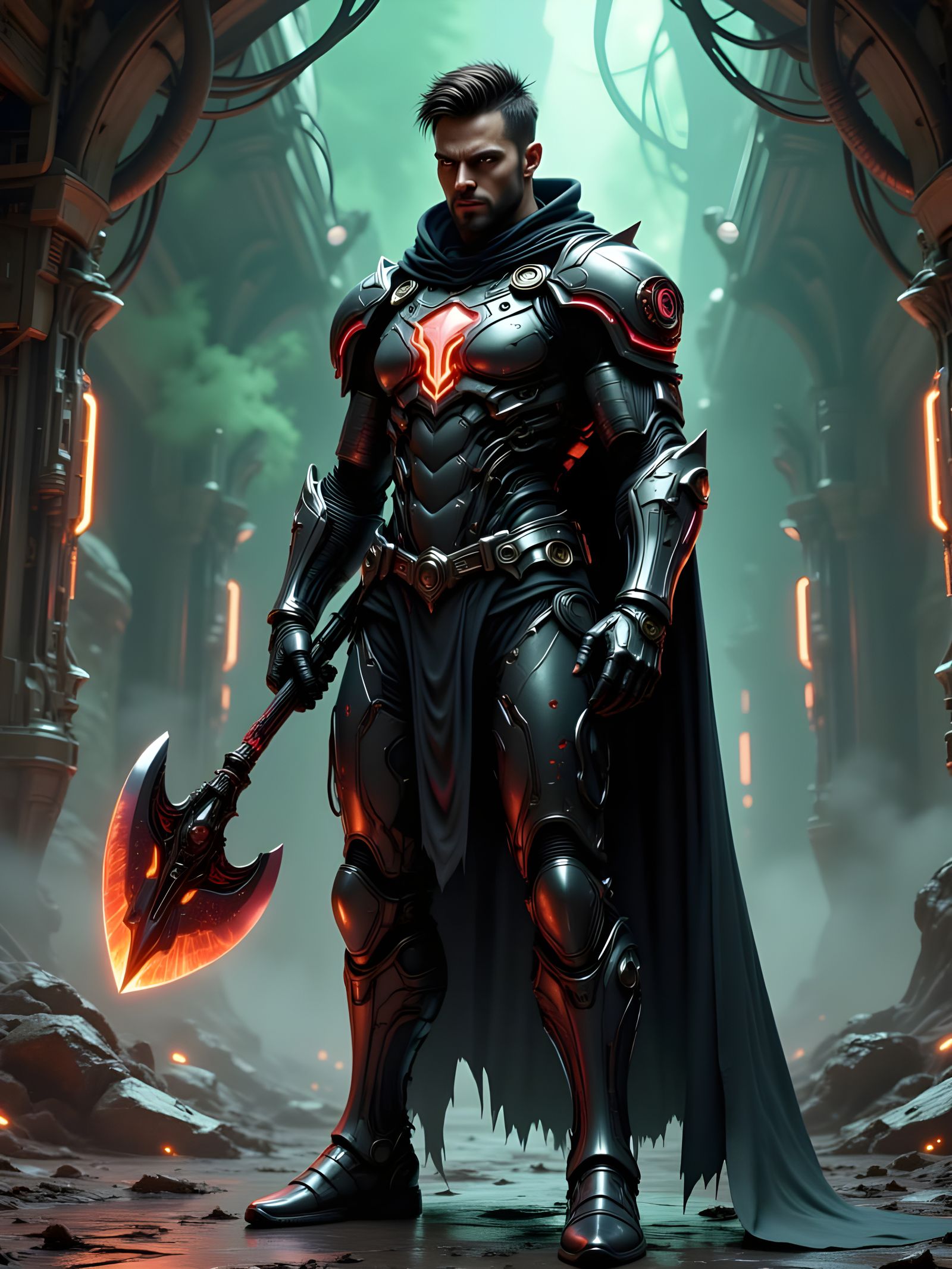 In the shadowed depths of the same derelict space station orbiting a dying star, meet Dren Korvax, Kaelith Vex’s male co...