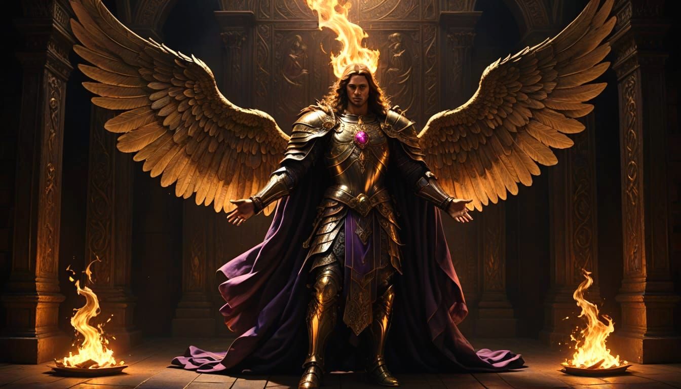 Archangel Zadkiel in Ethereal Glow
