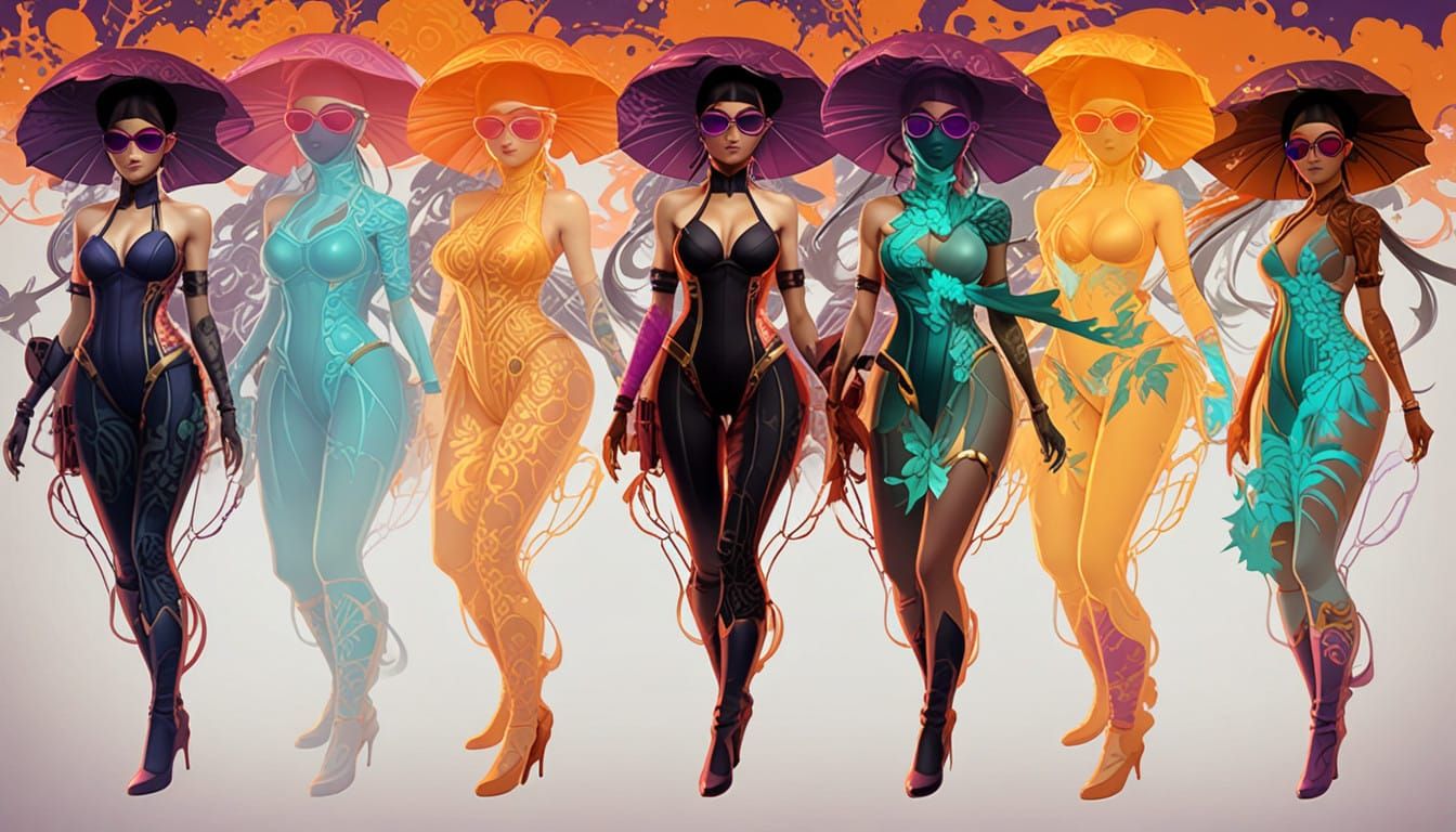 Steampunk Geisha in Gaudi-Inspired Armor