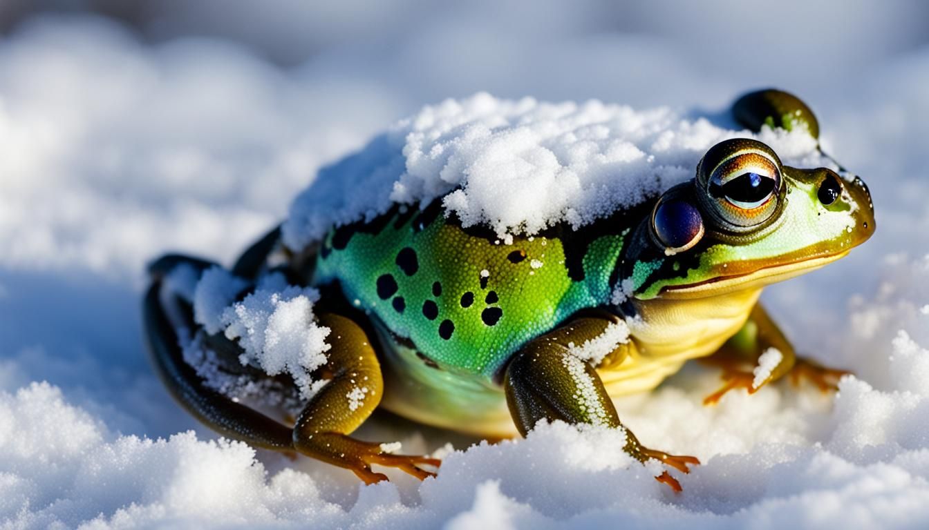 Frogs in Winter Wonderland