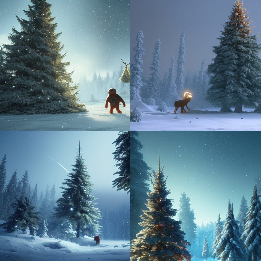 E.T. in Winter Wonderland: Digital Art