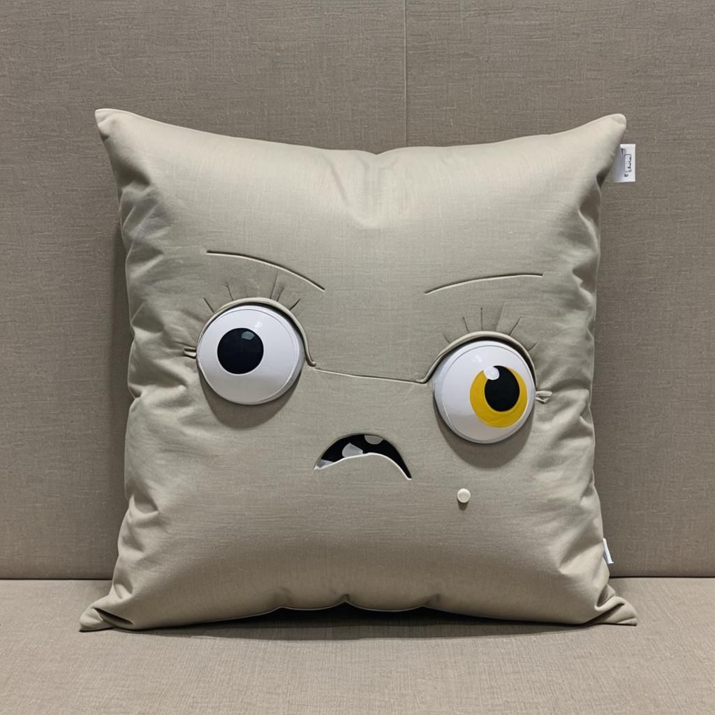 Pillow with Googly Eyes Takes Shape and Walks