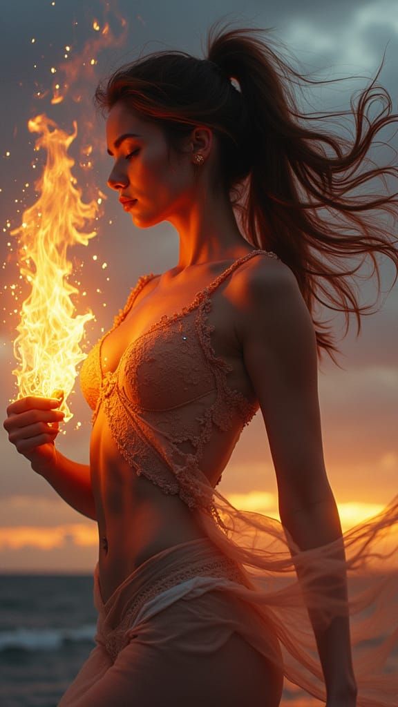 Ethereal Warrior Woman in Stunning Art