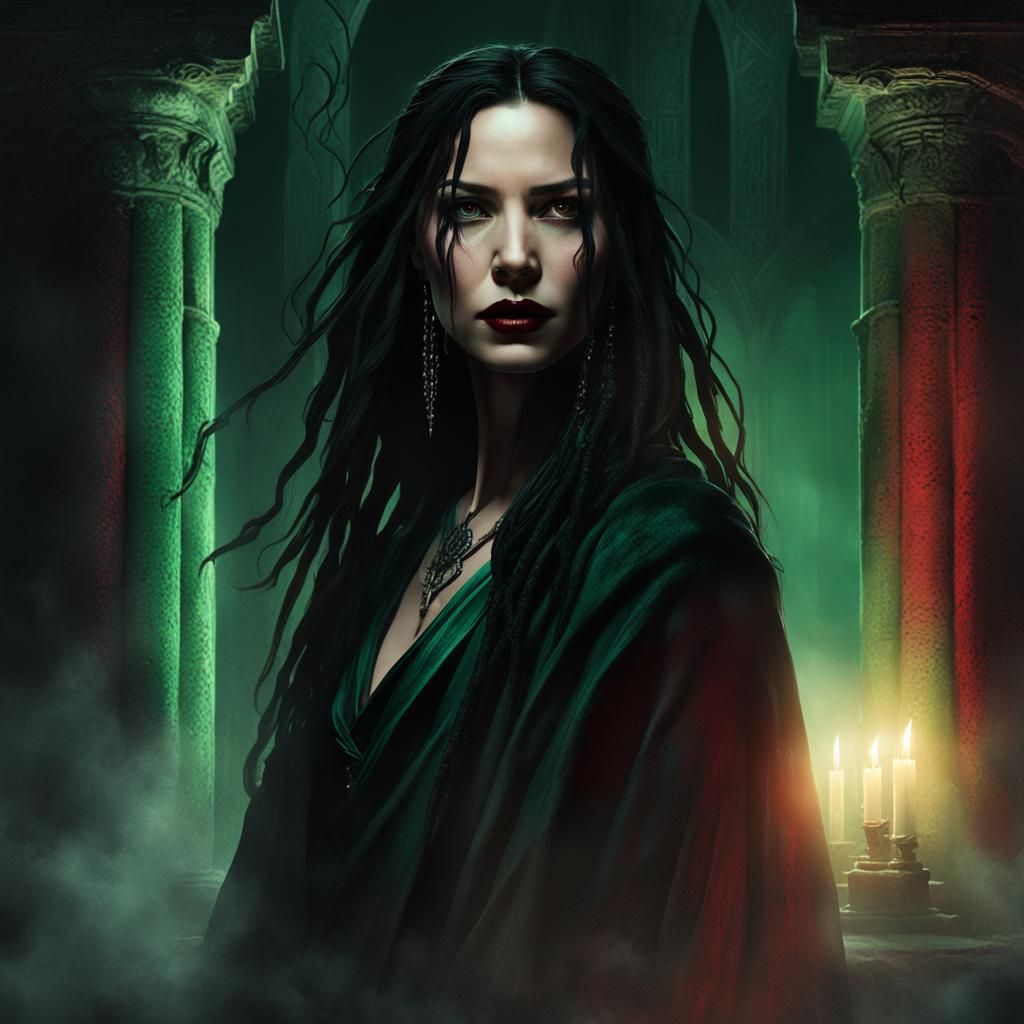 Vampire Portrait in Dark Fantasy Style