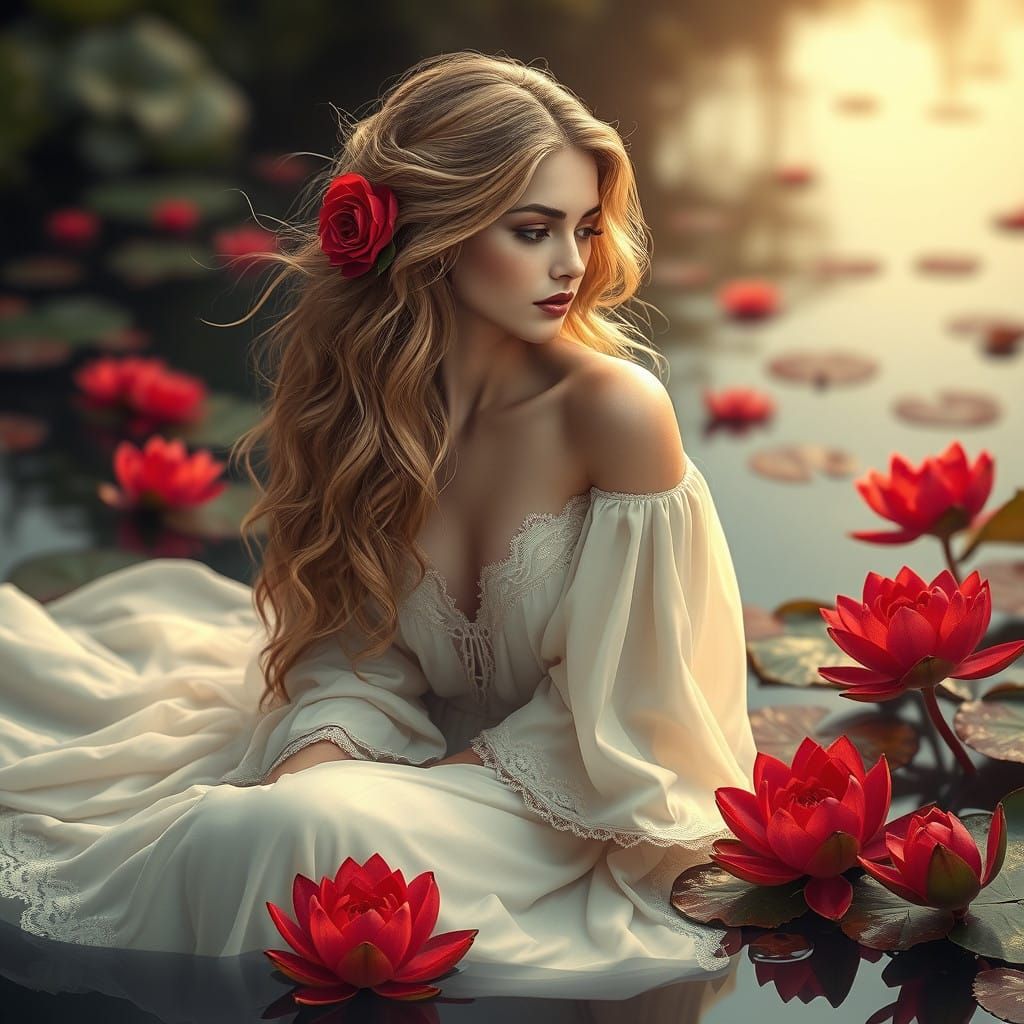 A Serene Golden Goddess